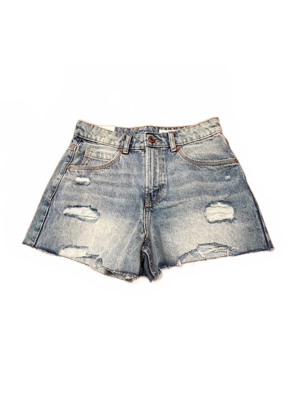 NWT Bershka Women's Denim Shorts 6 100% Cotton Festival Casual Summer